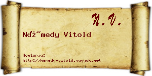 Némedy Vitold névjegykártya
